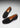 Women's Penny Loafers Leather Sole, black suede-1
