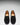 Women's Penny Loafers Leather Sole, black suede-2