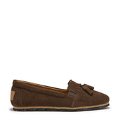 Women's Tasselled Espadrilles, brown suede-0