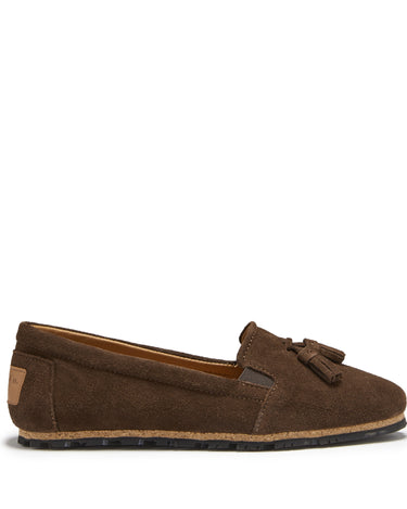 Women's Tasselled Espadrilles, brown suede-0
