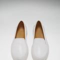 Women's Slip-On Sneakers, white leather-2